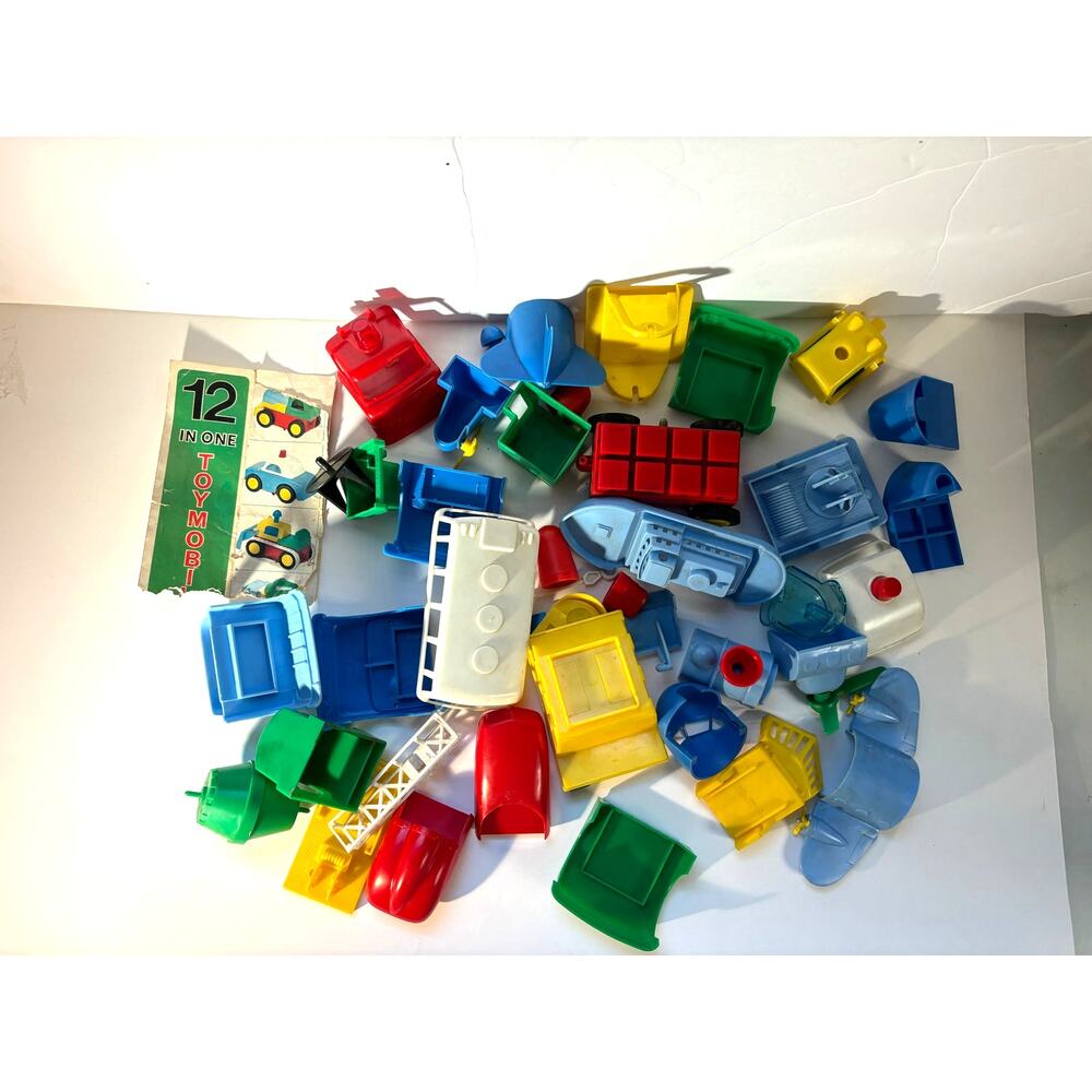 A Child Guidance Toy 12 in One Toymobile Building Set NOT COMPLETE 70s Vintage